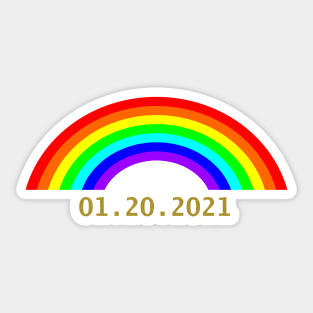 01202021 Inauguration Day Rainbow End of An Error Sticker